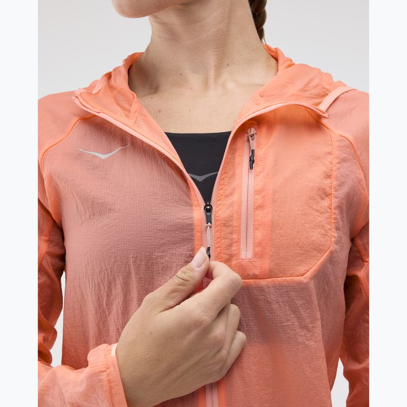 Damen-Laufjacke HOKA Skyflow neon cantaloupe 5