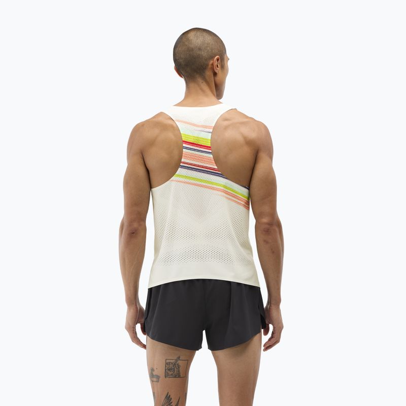 Laufshirt Herren HOKA Race Day Singlet alabaster flare 3