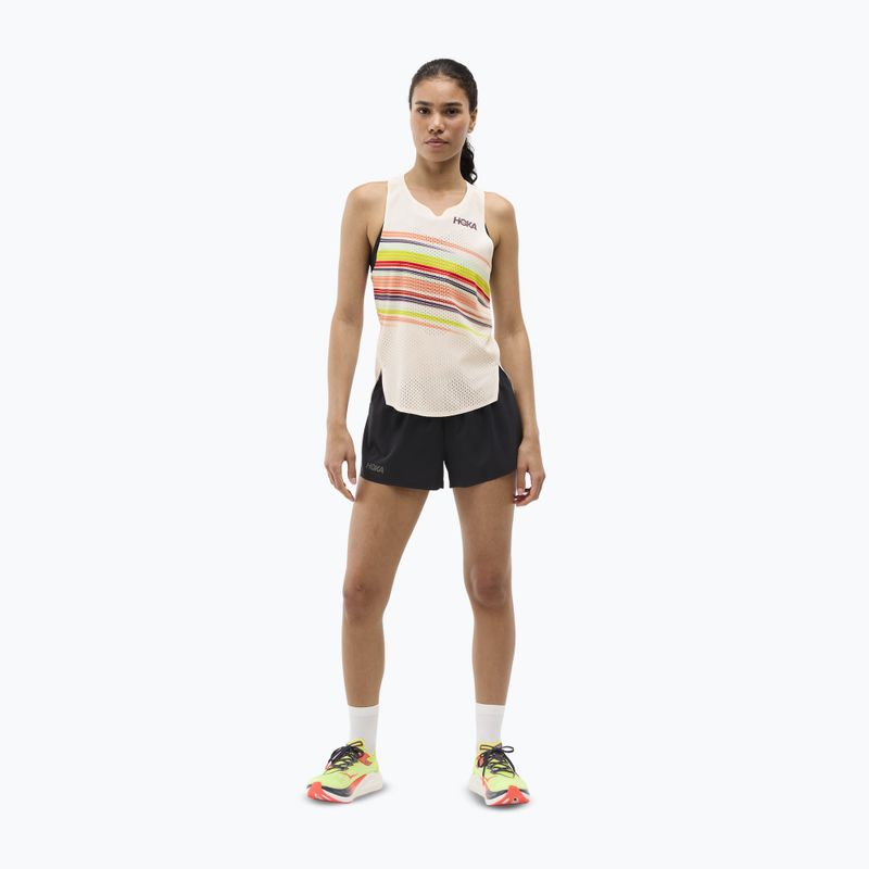 Laufshirt Damen HOKA Race Day Singlet alabaster flare 2