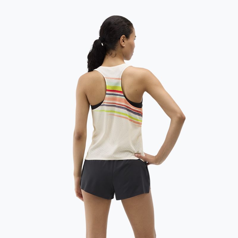 Laufshirt Damen HOKA Race Day Singlet alabaster flare 3