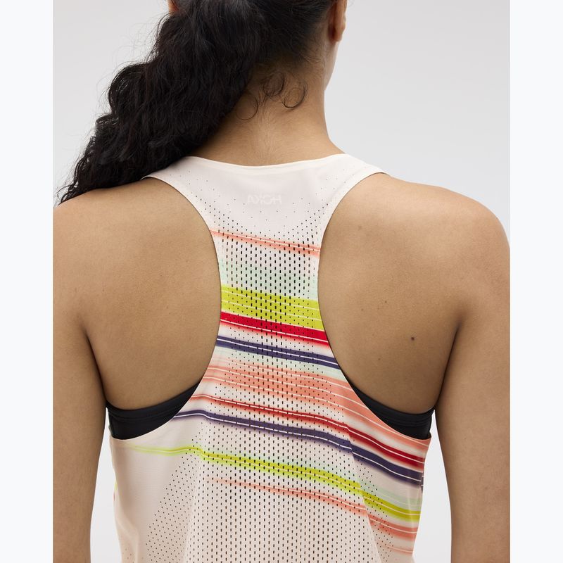Laufshirt Damen HOKA Race Day Singlet alabaster flare 5