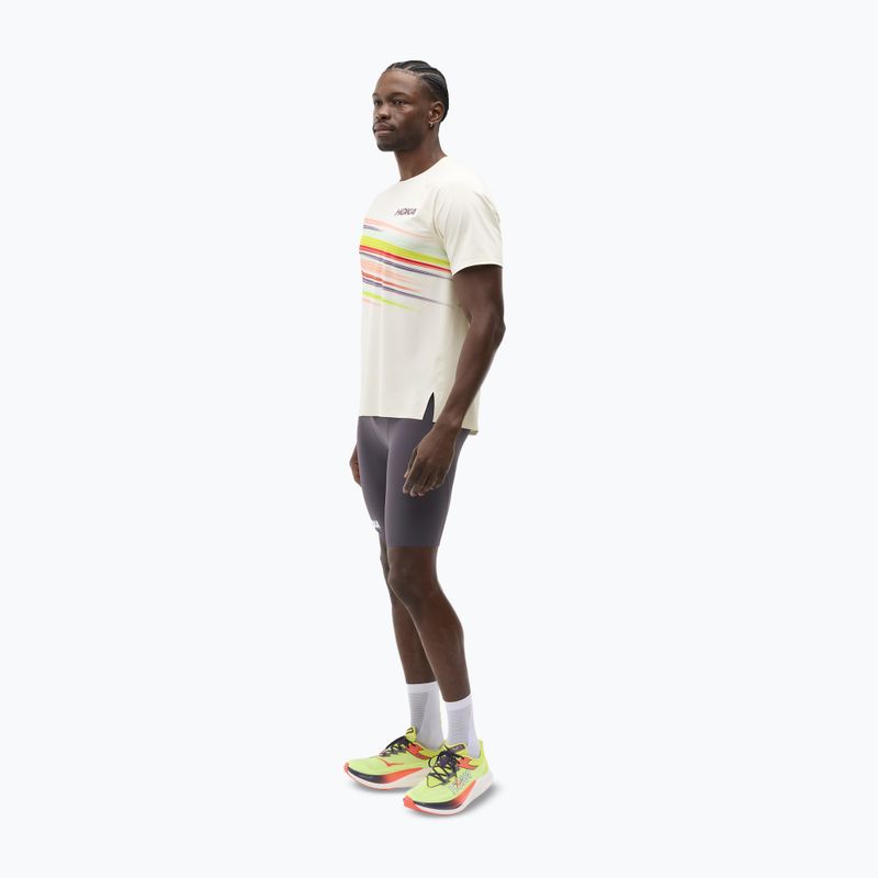 Laufshirt Herren HOKA Race Day alabaster flare 2