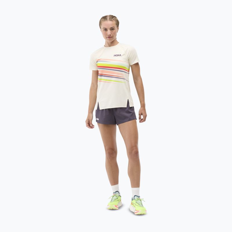 Laufshirt Damen HOKA Race Day alabaster flare 2