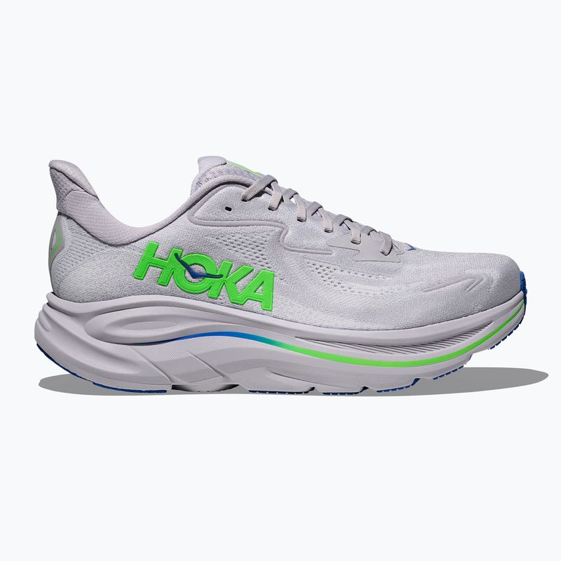 Herren Laufschuhe HOKA Clifton 10 Wide ash grey/neon green 3