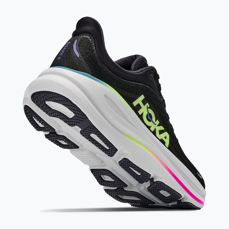 Herren-Laufschuhe HOKA Bondi 9 black/neon yuzu 3