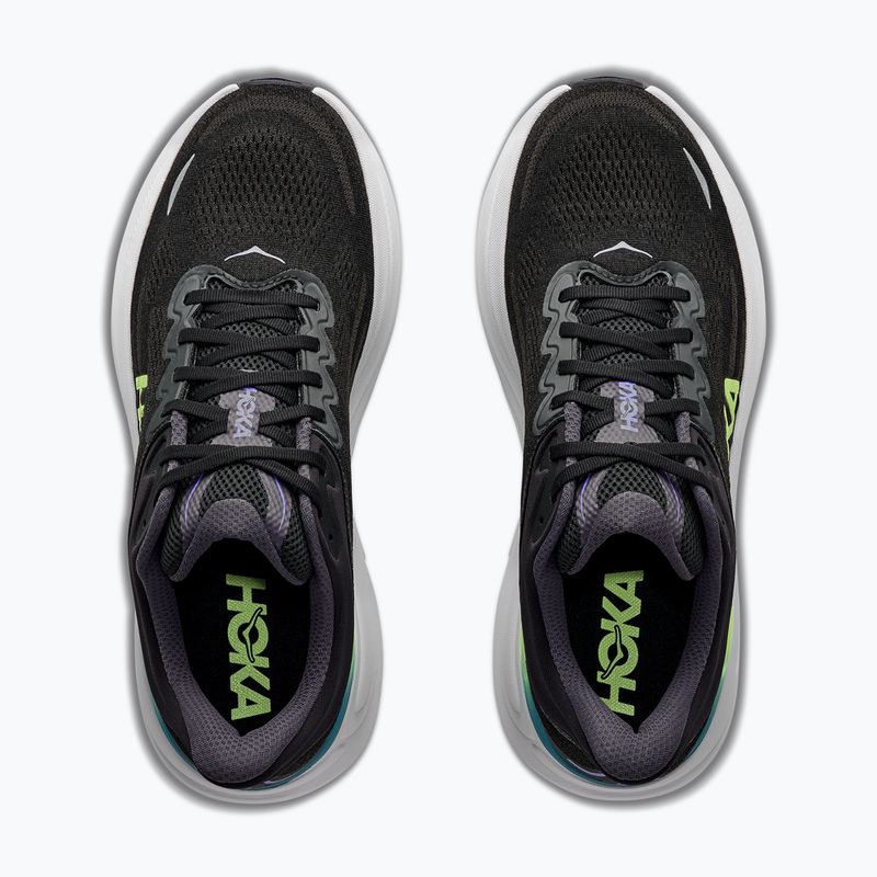 Herren-Laufschuhe HOKA Bondi 9 black/neon yuzu 5