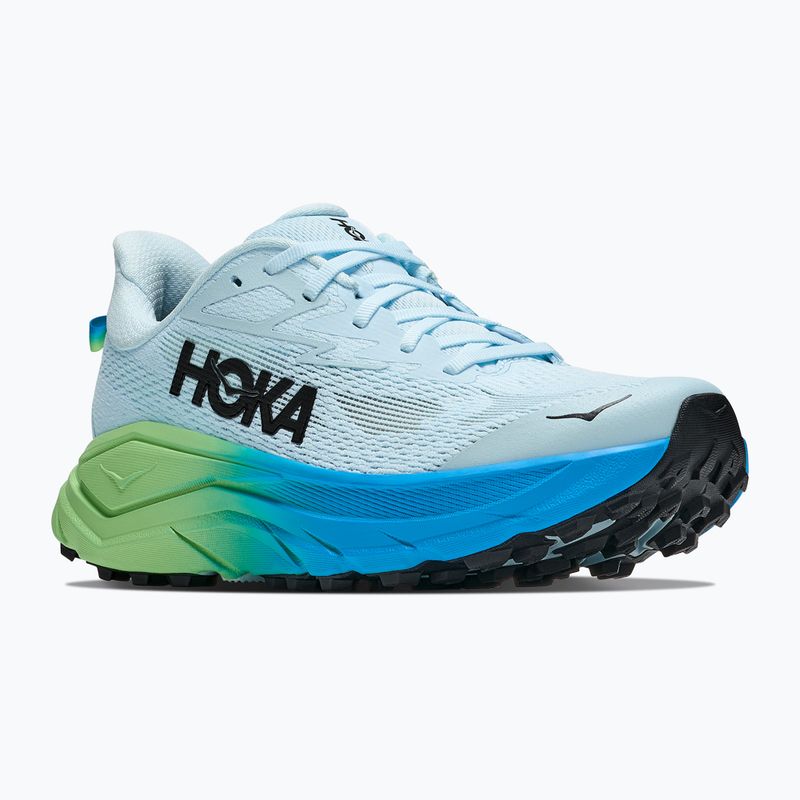 Laufschuhe für Damen HOKA Challenger 8 Wide glimmering blue/tart apple