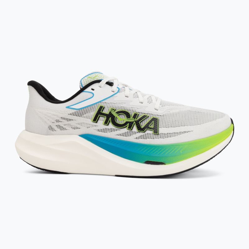 Laufschuhe HOKA Rocket X 3 frost/electric lime 2
