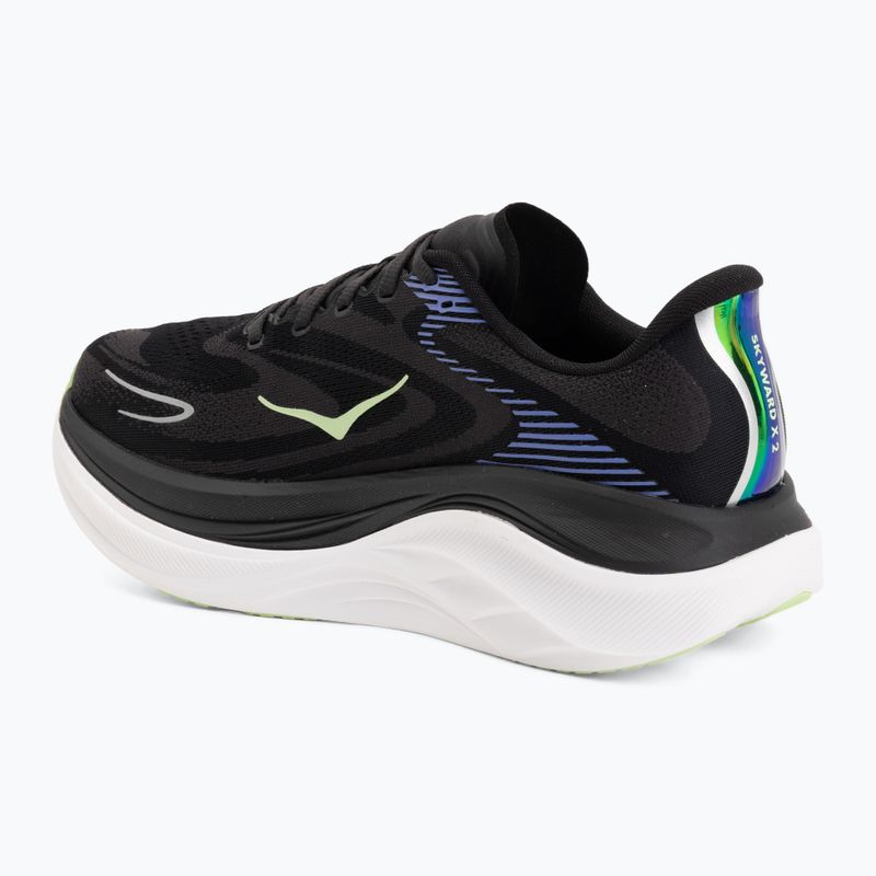 Herren-Laufschuhe HOKA Skyward X 2 carbon black/neon nebula 3