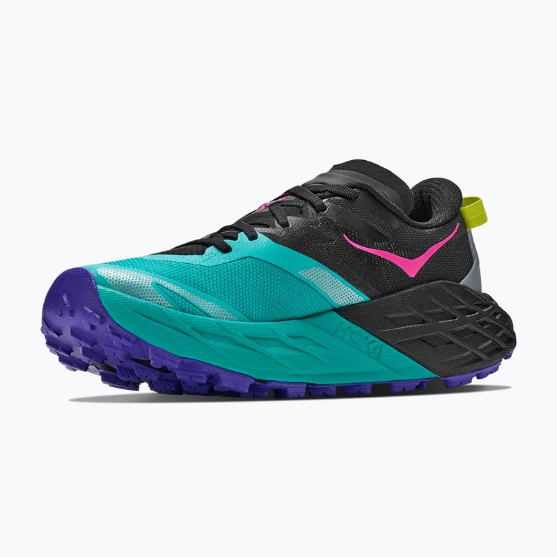 Laufschuhe für Damen HOKA Speedgoat 7 black/electric aqua 4