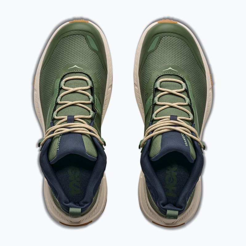 Herren-Trekkingstiefel HOKA Transport Hike GTX nettle leaf/alabaster 8