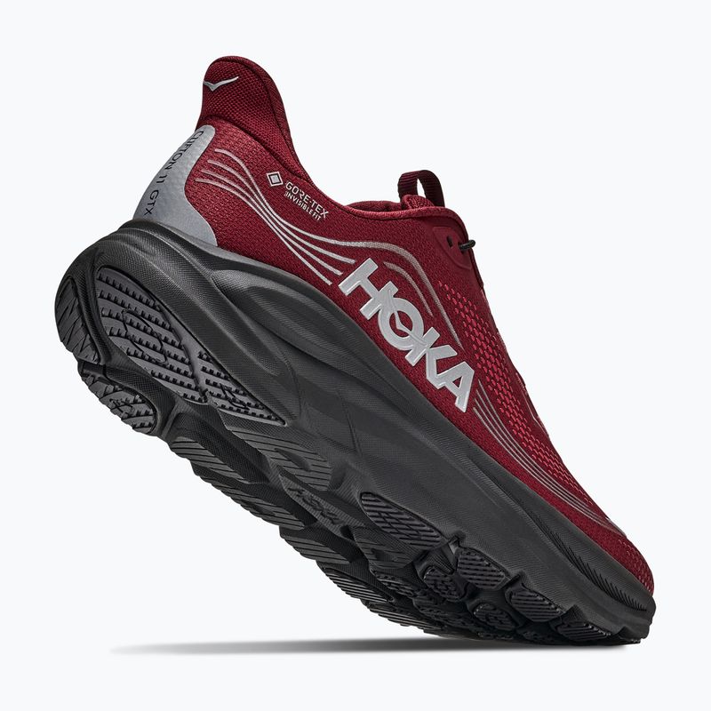 Herren-Laufschuhe HOKA Clifton 11 GTX varsity burgundy/carbon black 5