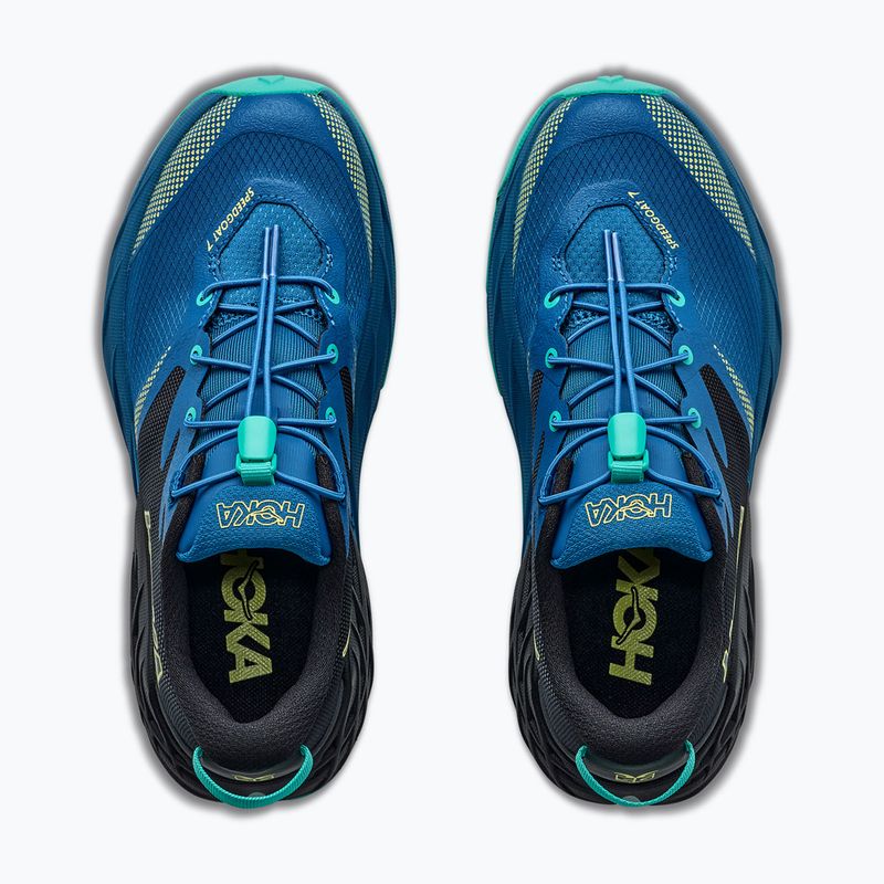Kinder-Laufschuhe HOKA Speedgoat 7 black/night glow blue 8