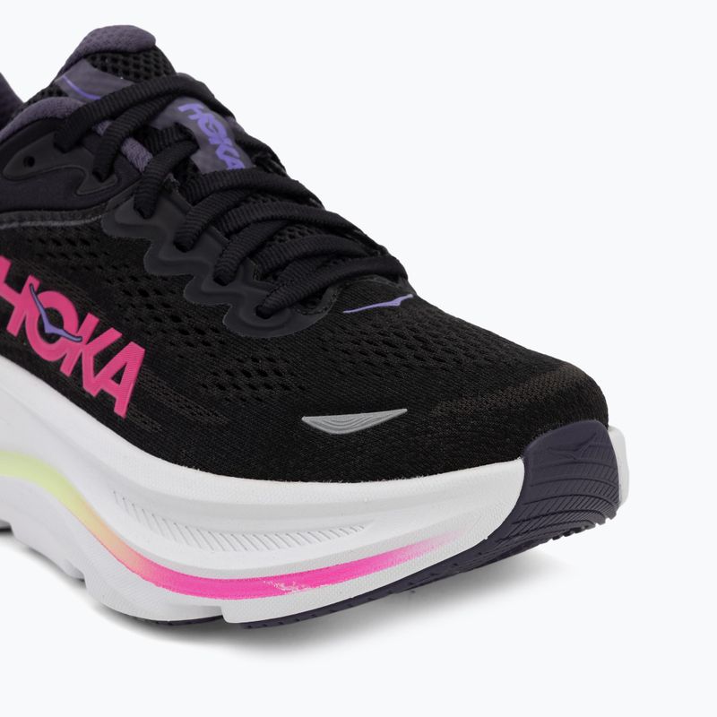 Laufschuhe für Damen HOKA Bondi 9 black/neon dragonfruit 7