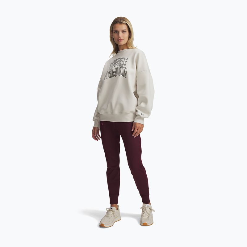 Damen-Sweatshirt Under Armour Rival Fleece Varsity Crew summit white/black 2