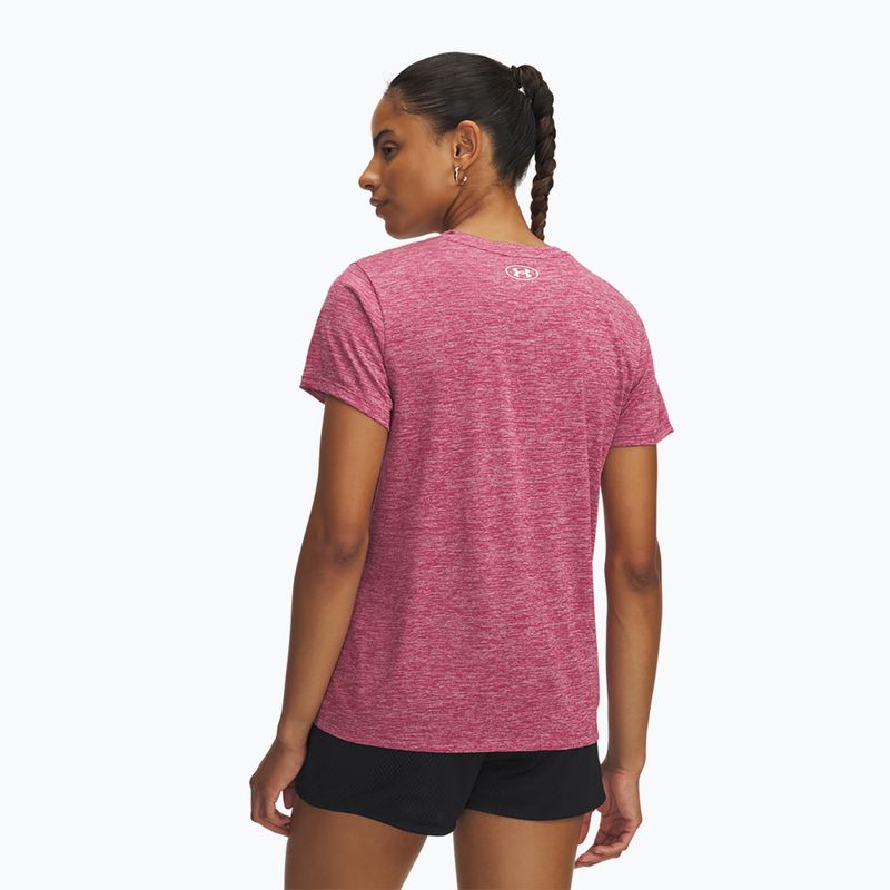 Damen Trainingsshirt Under Armour Tech Twist fuchsia dusk/weiß 2