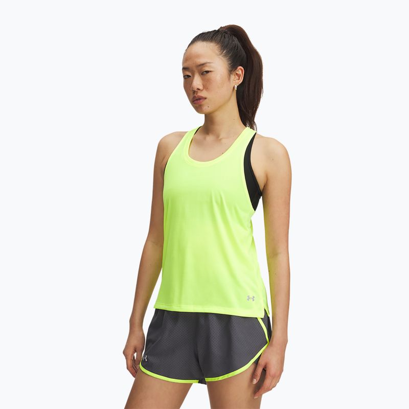 Damen-Laufshirt Under Armour Launch Singlet High Vis Gelb/Reflektierend