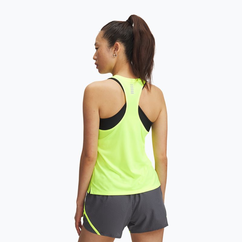 Laufshirt Damen Under Armour Launch Singlet high vis yellow/reflective 2