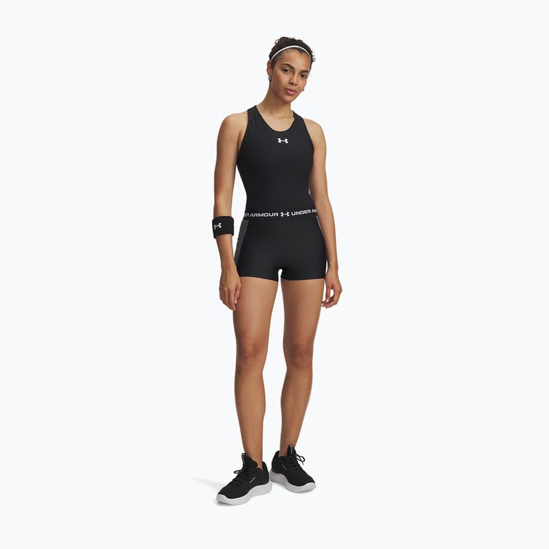 Trainingsshorts Damen Under Armour HeatGear Rib Shorty black/castlerock/white 2