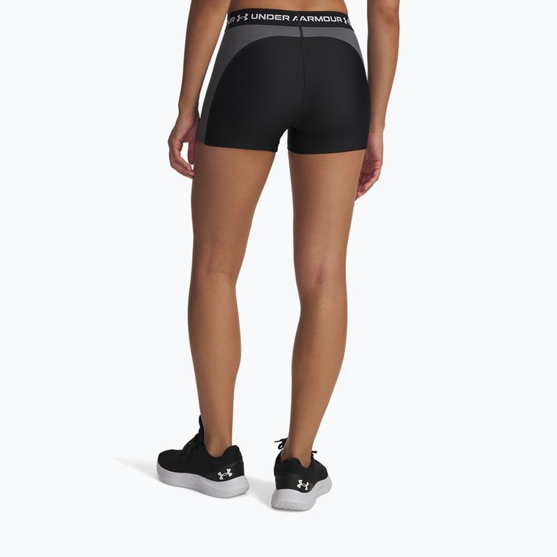Trainingsshorts Damen Under Armour HeatGear Rib Shorty black/castlerock/white 3