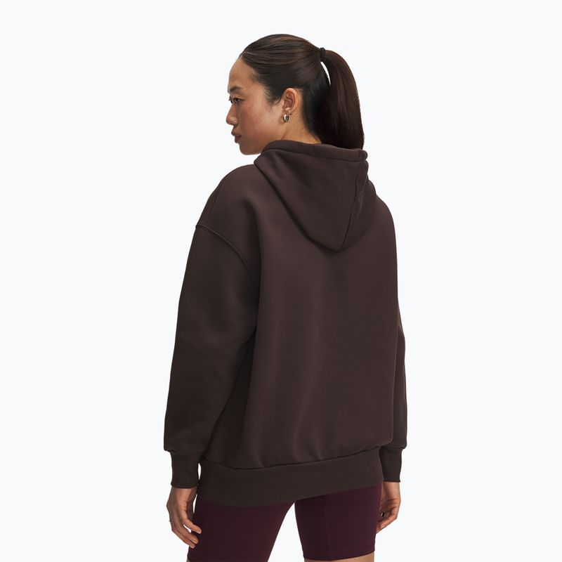 Damen-Sweatshirt Under Armour Icon Fleece Hoodie kona brown/white 2