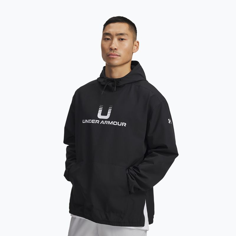 Herren-Hoodie Under Armour Unstoppable Woven Hoodie black/white