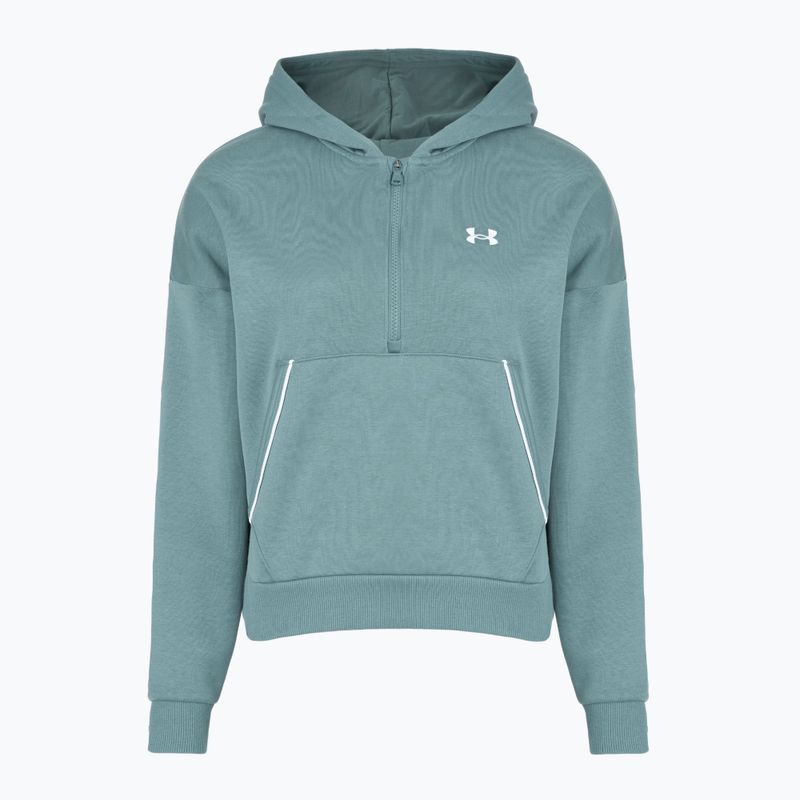 Damen-Hoodie Under Armour Rival Fleece Piped HZ Hoodie jasper blue/white 3
