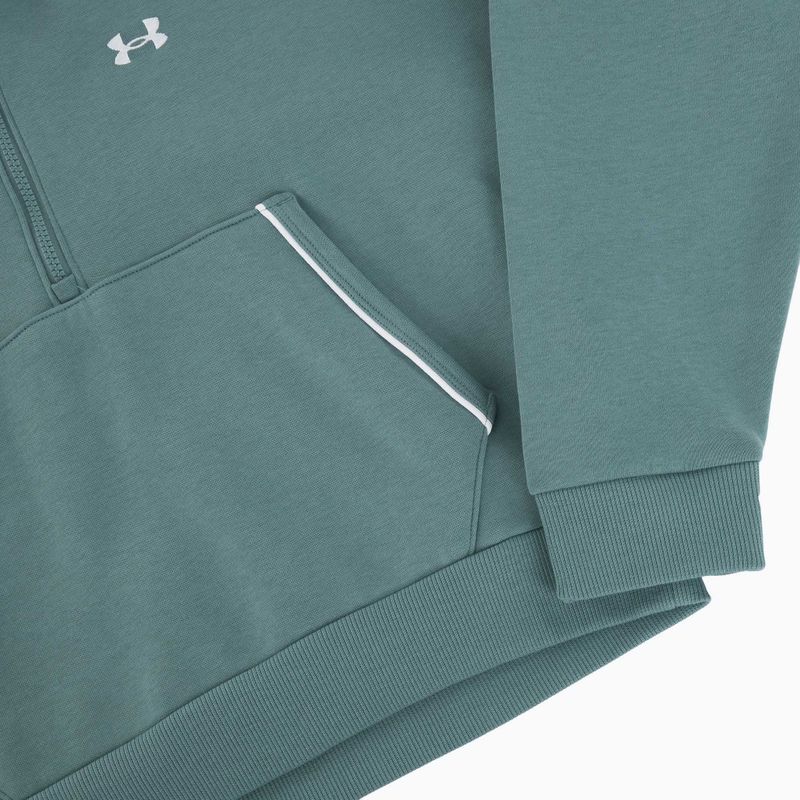 Damen-Hoodie Under Armour Rival Fleece Piped HZ Hoodie jasper blue/white 5