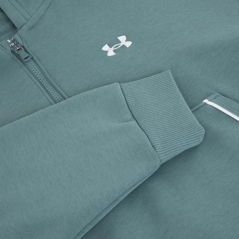 Damen-Hoodie Under Armour Rival Fleece Piped HZ Hoodie jasper blue/white 6