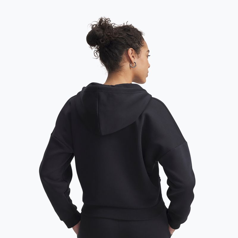 Hoodie Sweatshirt Damen Under Armour Rival Fleece Piped HZ Hoodie black/white 2