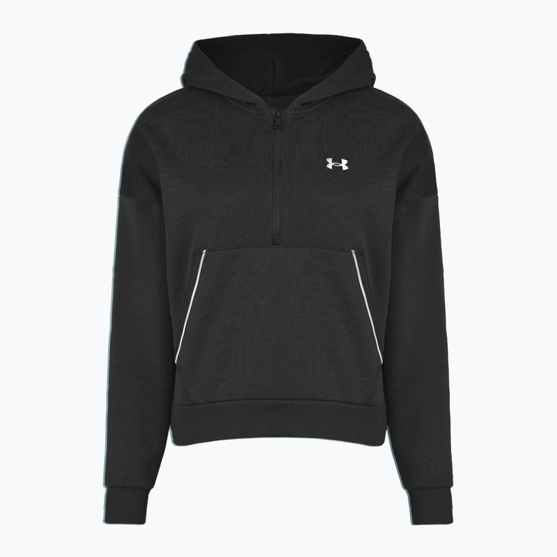 Hoodie Sweatshirt Damen Under Armour Rival Fleece Piped HZ Hoodie black/white 3