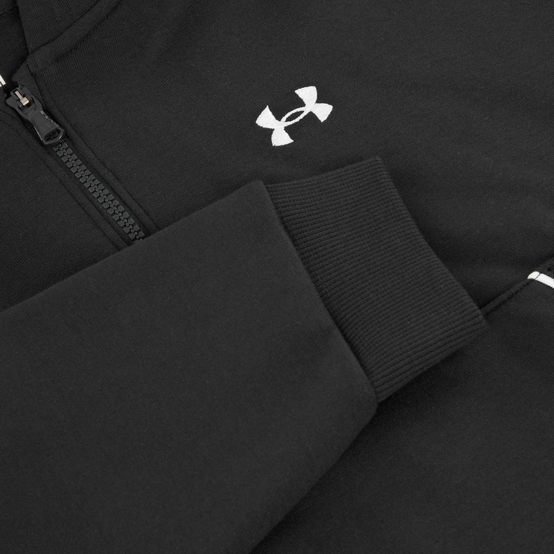 Hoodie Sweatshirt Damen Under Armour Rival Fleece Piped HZ Hoodie black/white 5