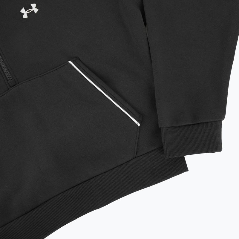 Hoodie Sweatshirt Damen Under Armour Rival Fleece Piped HZ Hoodie black/white 6