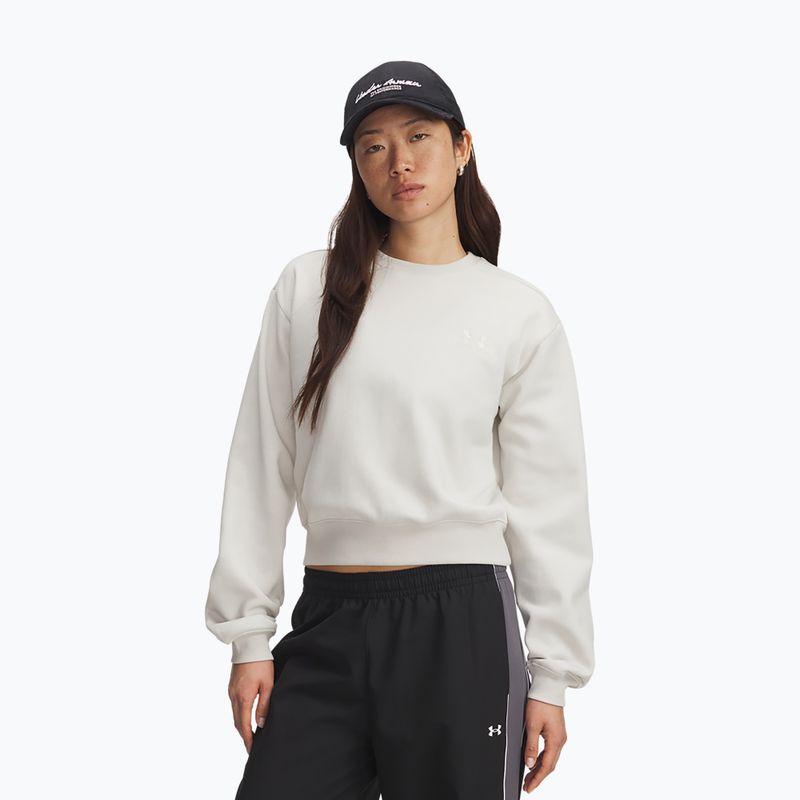 Damen Trainingspullover Under Armour Icon Vida Fleece Crew summit white/summit white