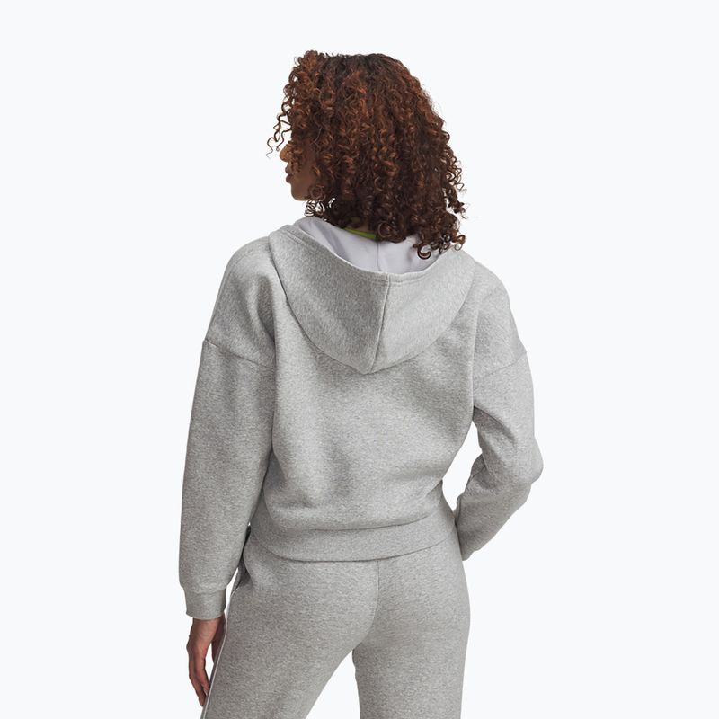 Hoodie Sweatshirt Damen Under Armour Rival Fleece Piped HZ Hoodie mod gray light heather/white 2