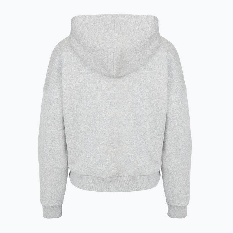 Hoodie Sweatshirt Damen Under Armour Rival Fleece Piped HZ Hoodie mod gray light heather/white 4