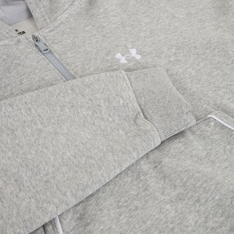 Hoodie Sweatshirt Damen Under Armour Rival Fleece Piped HZ Hoodie mod gray light heather/white 6