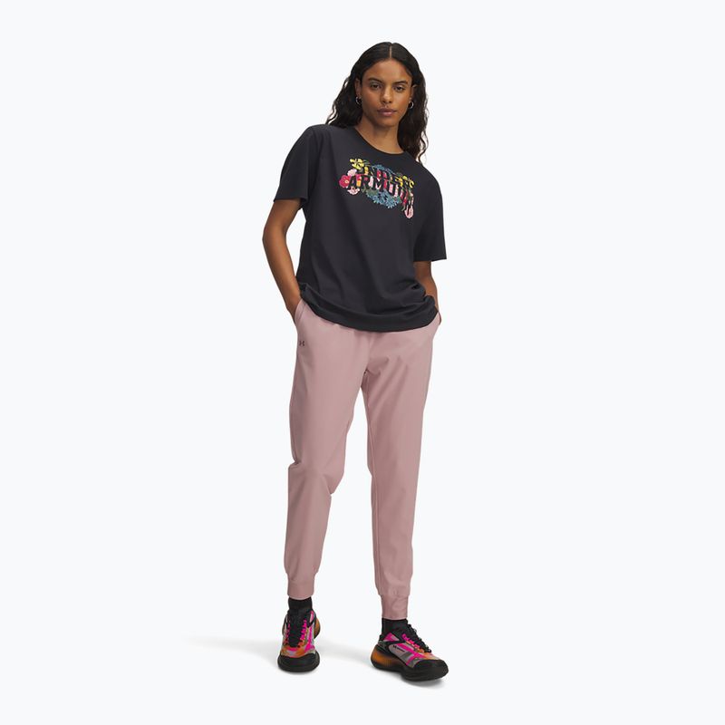 Damen Trainingshose Under Armour Sport High Rise Woven tourmaline pink/maroon mist 2