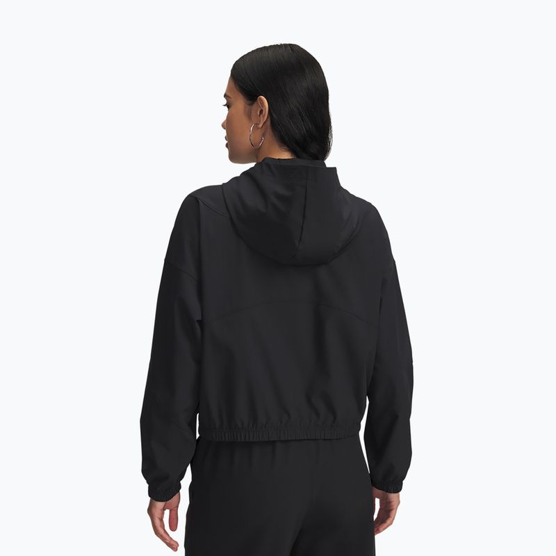 Jacke Damen Under Armour Rival Woven Hoody black/black/white 2