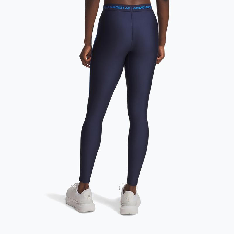 Damen-Leggings Under Armour HeatGear Rib washed navy/blue atlantis/blue atlantis 3