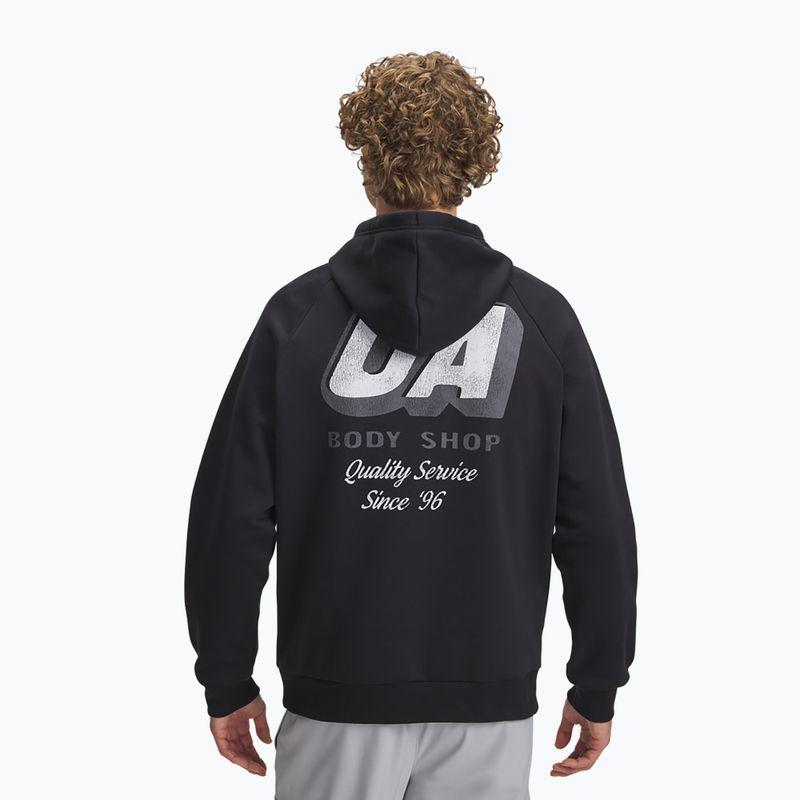 Hoodie Sweatshirt Herren Under Armour Rival Fleece HBR Logo Hoodie black/white 2