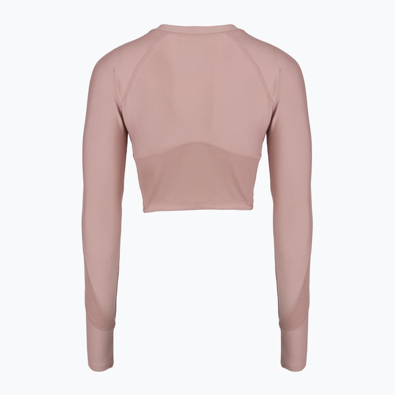Trainings Longsleeve Damen Under Armour HeatGear Rib 1/4 Zip tourmaline pink/tourmaline pink/white 2