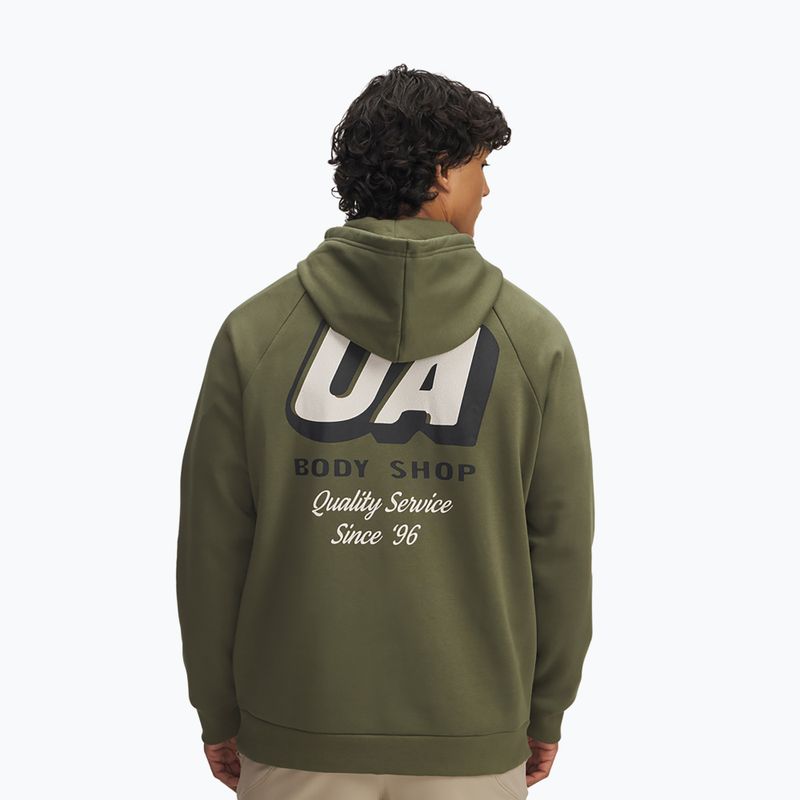 Hoodie Sweatshirt Herren Under Armour Rival Fleece HBR Logo Hoodie marine od green/stone 2