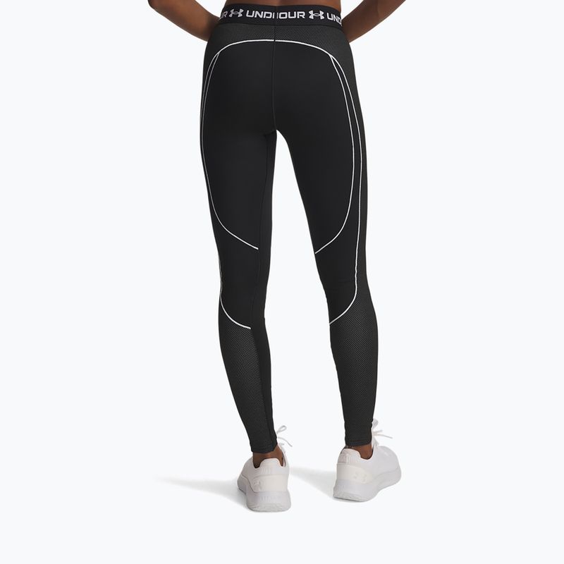Damen-Trainingsleggings Under Armour ColdGear Textured black/white/white 3