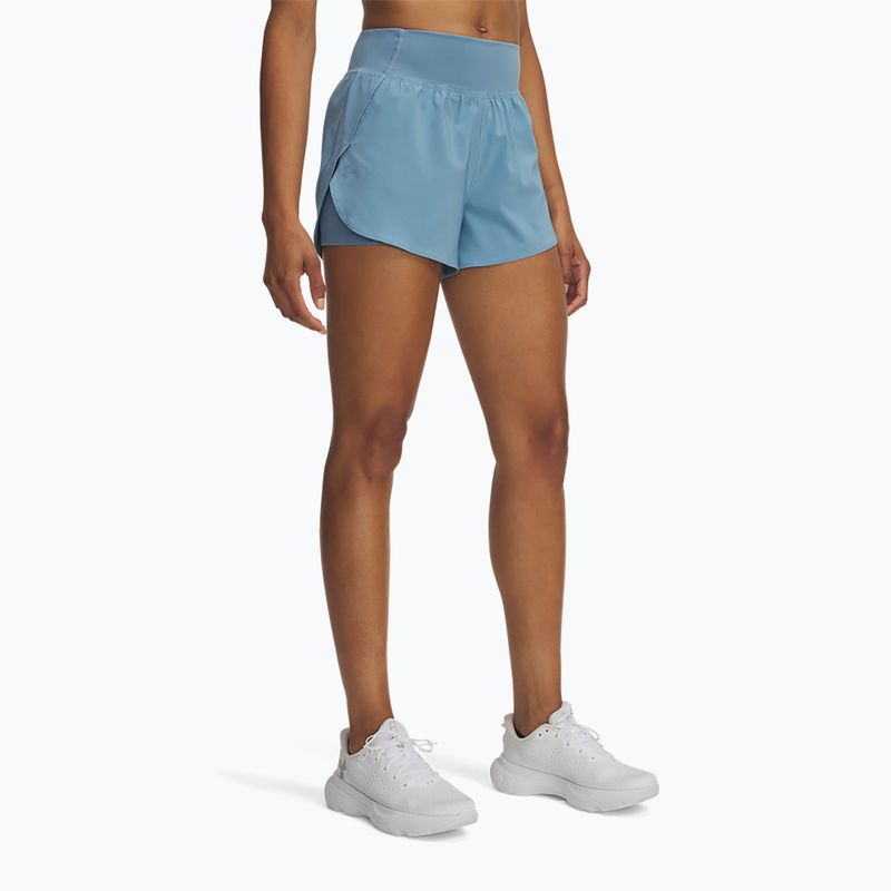 Shorts Damen Under Armour Flex Woven 2in1 blue smoke/blue smoke