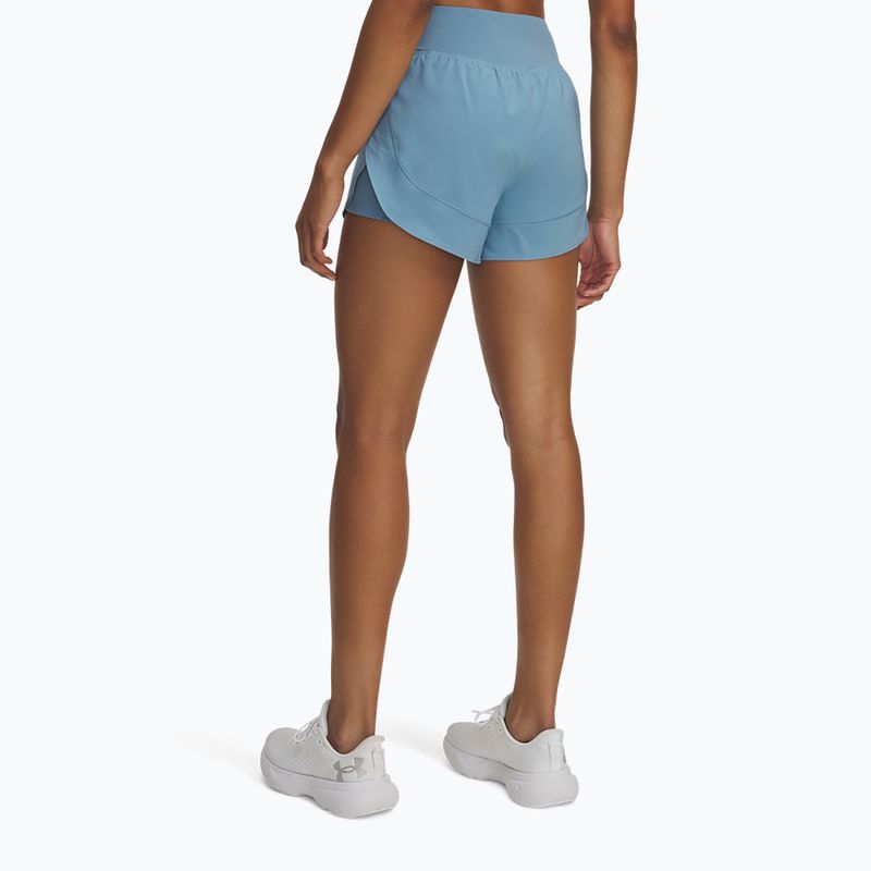 Shorts Damen Under Armour Flex Woven 2in1 blue smoke/blue smoke 3