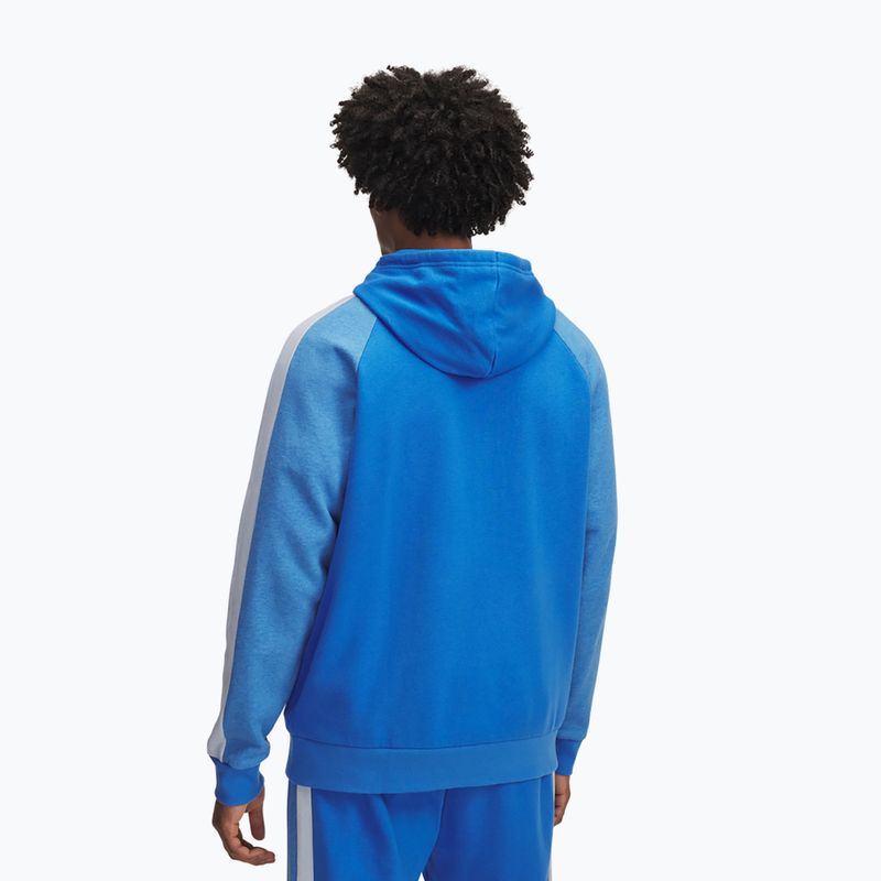 Hoodie Sweatshirt Herren Under Armour Rival Fleece Colorblock Hoodie blue atlantis/white 2