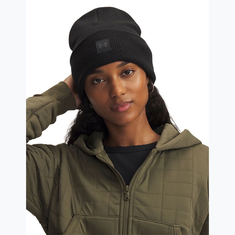 Wintermütze Damen Under Armour Halftime beanie black/black/anthracite 3
