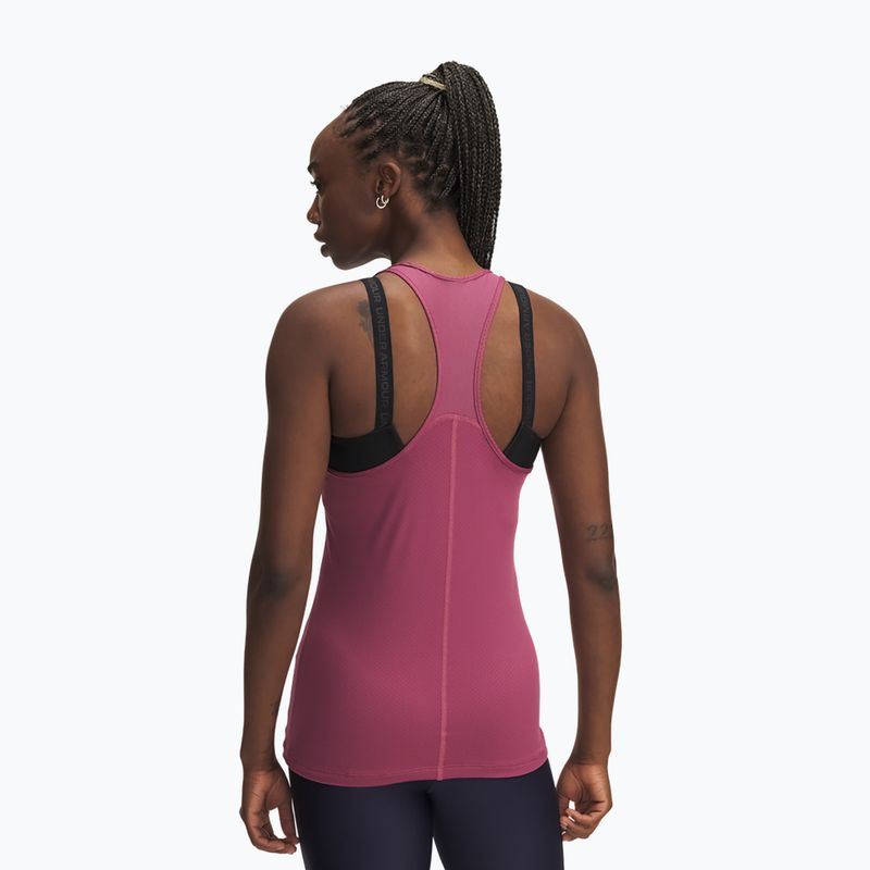 Damen-Trainingsshirt Under Armour HeatGear Armour Racer Fuchsia Dusk/White 2