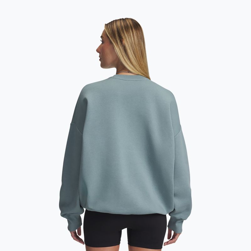 Damen-Sweatshirt Under Armour Rival Fleece Varsity Crew serpentine/white 2